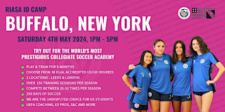 Hauptbild für RIASA WOMEN'S BUFFALO - NEW YORK COLLEGE SOCCER ID CAMP - SAT MAY 4TH 2024