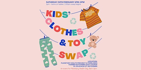 Immagine principale di Kids' Clothes and Toy Swap on Planetary Health Day 