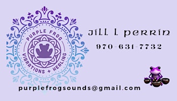 Primaire afbeelding van Copy of Purple Frog Vibrations and Healing Sound Bath and meditation