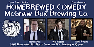 Homebrewed Comedy at McGraw Box Brewing Co. (North Syracuse) primary image