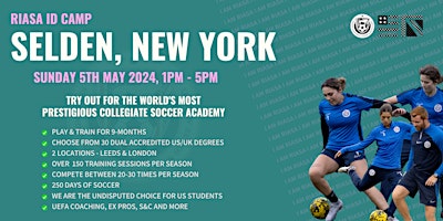 Immagine principale di RIASA WOMEN'S SELDEN - NEW YORK COLLEGE SOCCER ID CAMP - SUN MAY 5TH 2024 