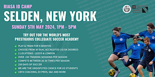 Primaire afbeelding van RIASA WOMEN'S SELDEN - NEW YORK COLLEGE SOCCER ID CAMP - SUN MAY 5TH 2024