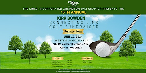 Imagen principal de 15th Annual Kirk Bowden Connecting Link Golf Fundraiser