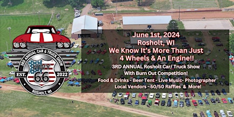 3rd Annual 2024 Rosholt Car, Truck & Burnout Show