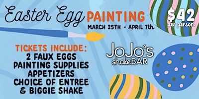 Imagem principal do evento Easter Egg Painting + Dining Experience at JoJo's Naperville!
