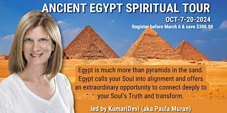 Ancient Egypt Spiritual Tour w/ KumariDevi