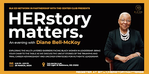 Immagine principale di HERstory Matters: An Evening with Diane Bell-McKoy 