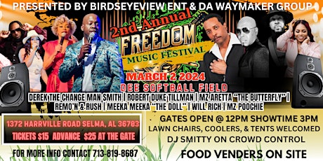 2nd Annual "FREEDOM MUSIC FESTIVAL"  (Selma, AL) primary image