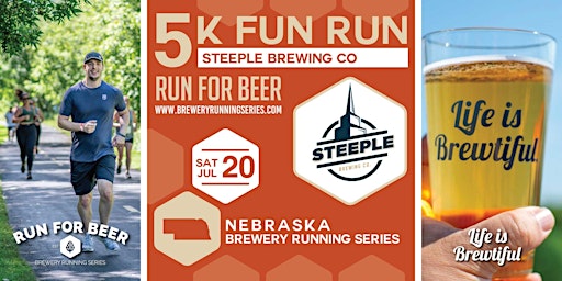 Primaire afbeelding van 5k Beer Run x Steeple Brewing Co. | 2024 Nebraska Brewery Running Series