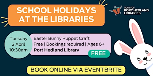 Easter Craft - Bunny Puppet (Port Library) primary image