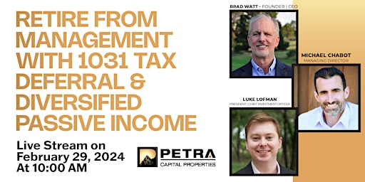 Retire from Management with 1031 Tax Deferral & Diversified Passive Income  primärbild