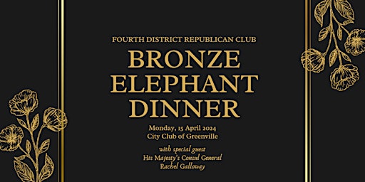Imagen principal de Fourth District Republican Club Bronze Elephant Dinner