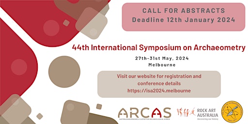 Imagem principal do evento International Symposium on Archaeometry Melbourne 2024