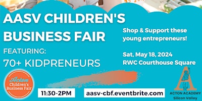 Primaire afbeelding van AASV Children's Business Fair - 5/18/24