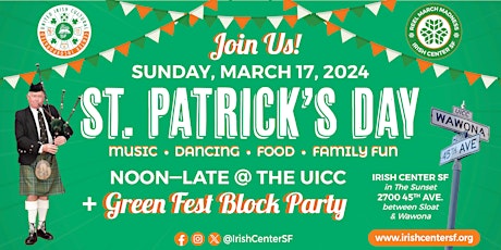 Primaire afbeelding van St. Patrick's Day Celebration + Green Fest Block Party