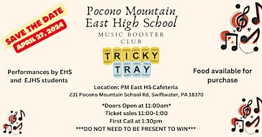 Primaire afbeelding van Pocono Mountain East Music Booster Club Tricky Tray