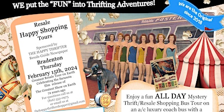 Imagen principal de 2/15-SOLD OUT-Resale Happy Shopping Tours -Bradenton-Shopping- Circus $79