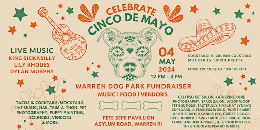Primaire afbeelding van Cinco De Mayo Fundraiser for the Warren RI Dog Park