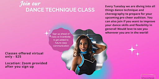 The Professional Cheerleader Dance Technique (virtual) primary image