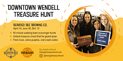 Primaire afbeelding van Downtown Wendell Team Treasure Hunt - Hosted at Bearded Bee Brewing Co.