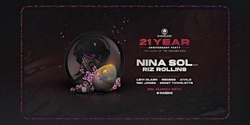 Immagine principale di Shameless 21 Yr Anniv- Nina Sol (SF), Riz Rollins & Shameless Residents 