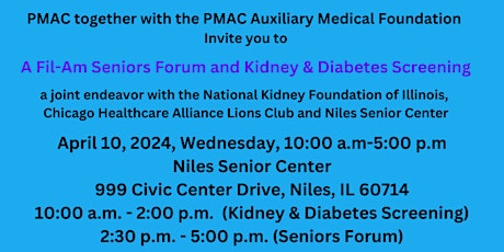 FREE Kidney & Diabetes Screening / FREE Consultation with Physicians