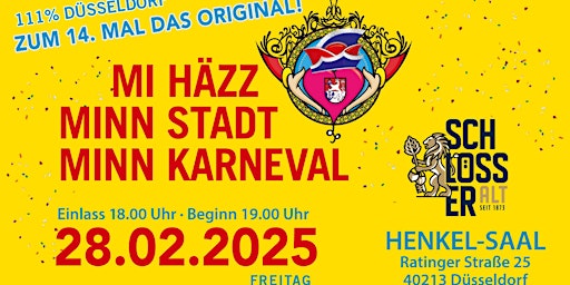 Imagem principal do evento Mi Häzz Minn Stadt Minn Karneval 111 % Düsseldorf