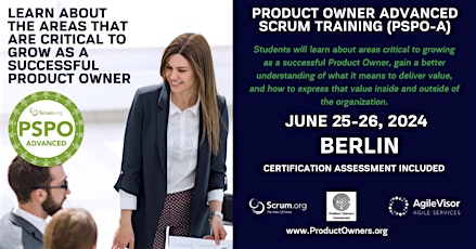 Certified Training | Professional Scrum Product Owner - Advanced (PSPO-A) primary image
