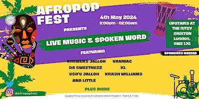 Hauptbild für Afropop Fest - Live Music and Spoken Word Festival