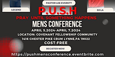 Immagine principale di Pray Until Something Happens(P.U.S.H) Mens Conference 