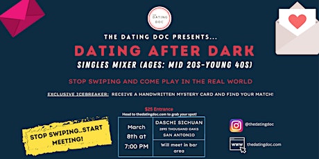 Dating After Dark: Upscale Singles Mixer (Ages:  Mid 20s-Young 40s) primary image