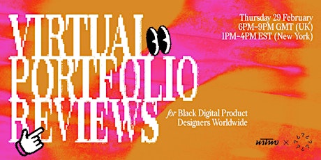 Primaire afbeelding van Virtual Portfolio Reviews for Black Digital Product Designers