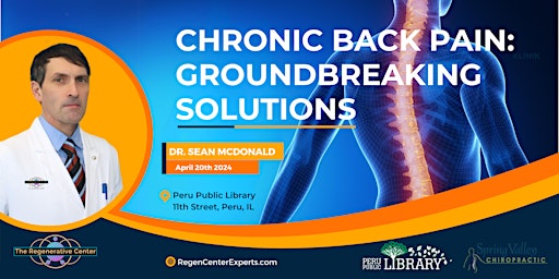 Hauptbild für FREE Chronic Back Pain Breakthrough Treatments Seminar: Chicagoland Area