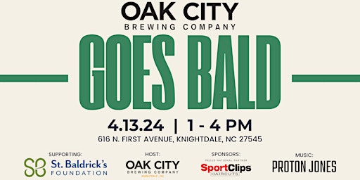 Imagem principal do evento Oak City Brewing Goes Bald