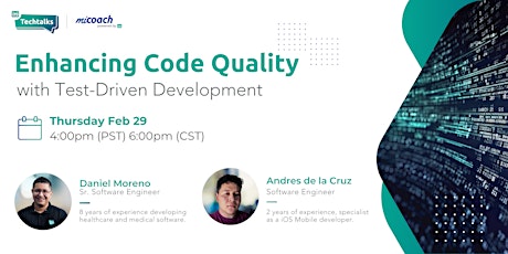Imagem principal do evento Enhancing Code Quality with Test-Driven Development