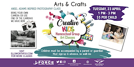 EAFB Creative Kids Homeschool Art Class April