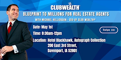 Imagem principal do evento Blueprint to Millions for Real Estate Agents | Davenport, IA