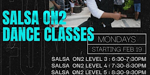 Primaire afbeelding van Salsa On2 Dance Class,  Level 3  Intermediate