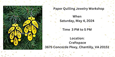 Paper Quilling Jewelry Workshop primary image