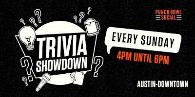 Primaire afbeelding van Trivia at Punch Bowl Social Austin Downtown