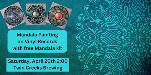 Primaire afbeelding van Mandala on Vinyl Paint Party - All Ages