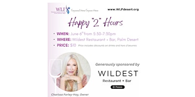 June Happy "2" Hours at Wildest Restaurant + Bar primary image