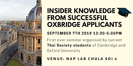 Insider Knowledge From Successful Oxbridge Applicants primary image