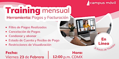 Imagen principal de Training Mensual Campus Móvil | Pagos y Facturación