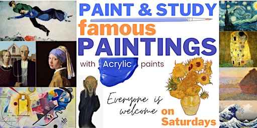 Imagem principal do evento PAINT & STUDY famous Paintings - every Saturday - [LIVE in ZOOM]