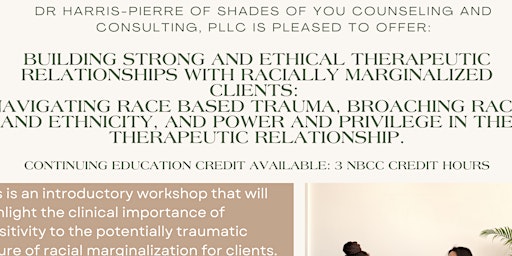 Hauptbild für Building therapeutic relationships with racially marginalized clients