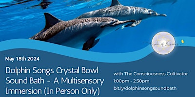 Imagem principal do evento Dolphin Songs Crystal Bowl Sound Bath - A Multisensory Immersion