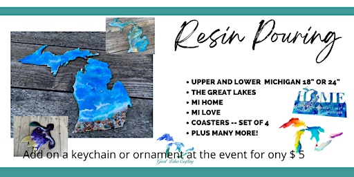 Immagine principale di Frankenmuth Resin Pour  Upper/Lower Michigan (225+ Shapes to Choose From) 