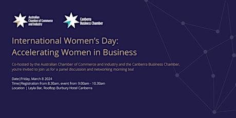 Imagen principal de International Women’s Day Morning Tea: Accelerating Women in Business