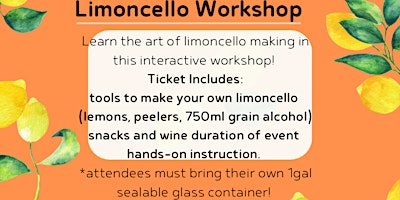 Imagem principal do evento Limoncello Making Workshop